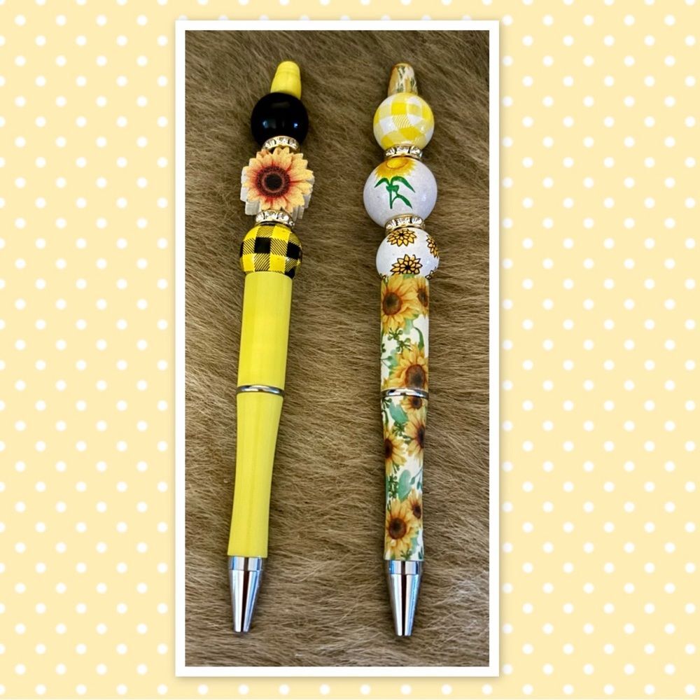 Sunflower Embellished Pens (2)